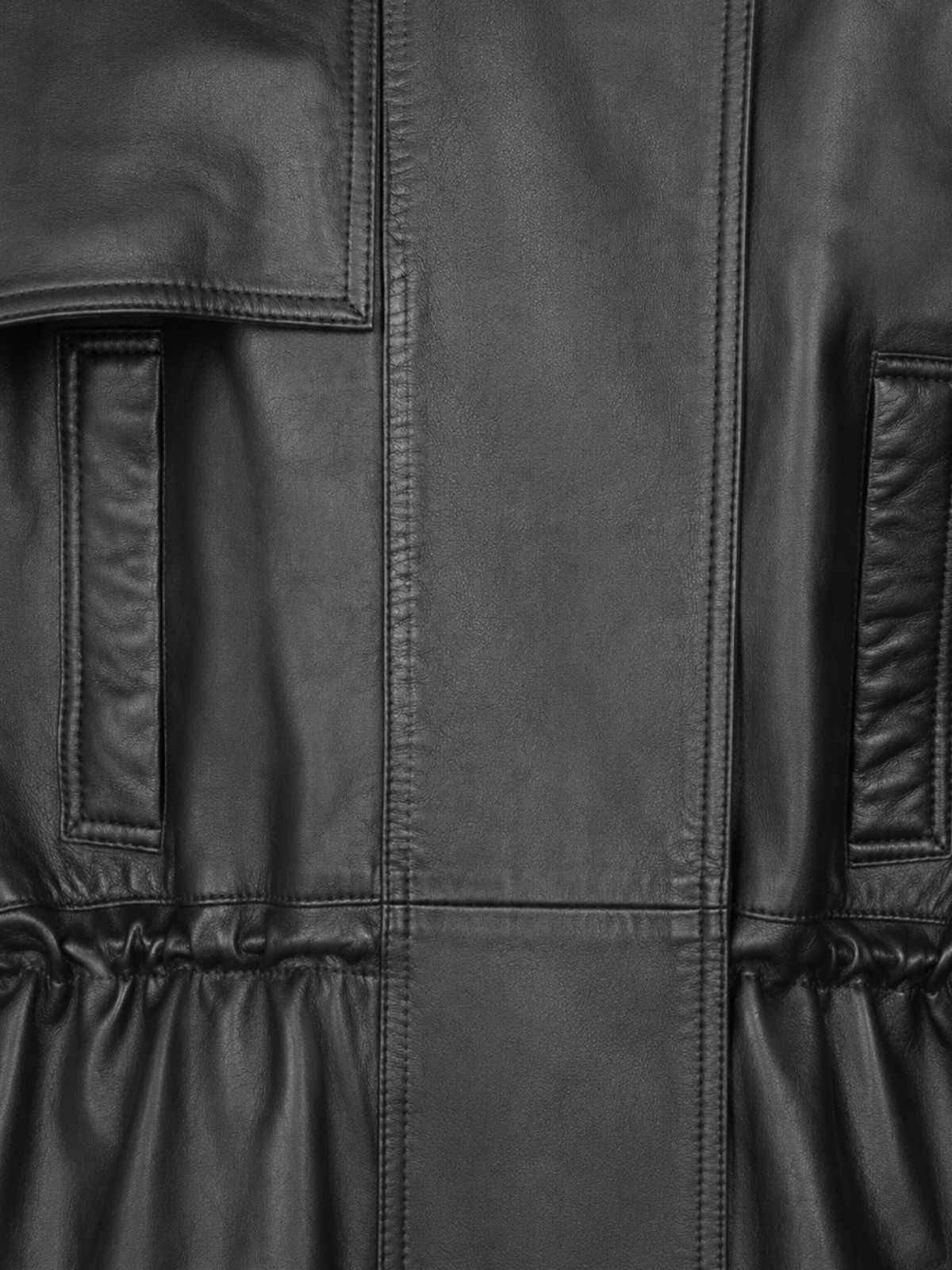 Giacca in pelle peplum nera ROTATE