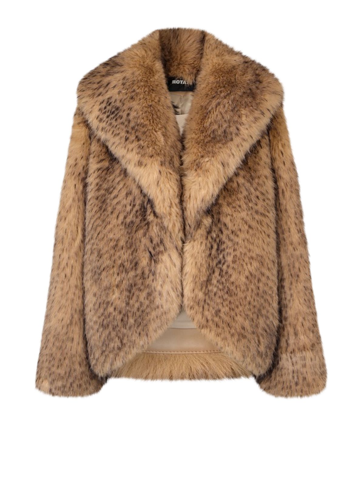 Giacca in finta pelliccia beige