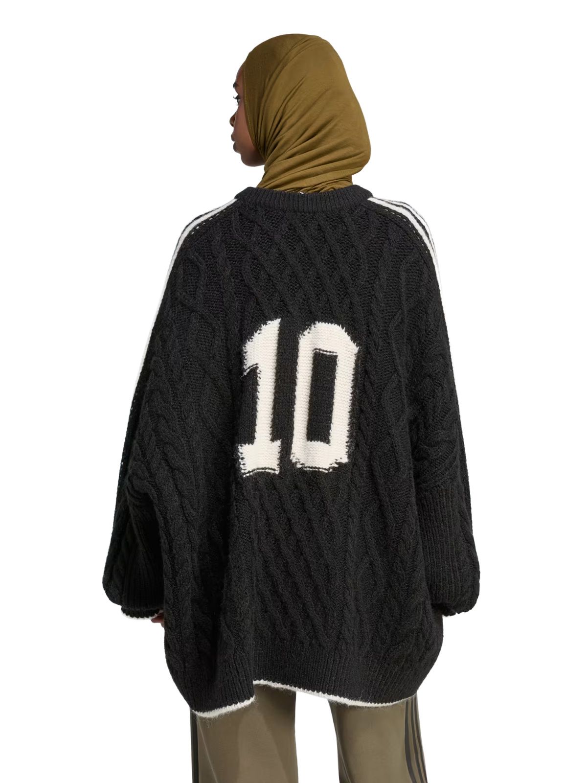 Felpa cableknit nera ADIDAS ORIGINALS