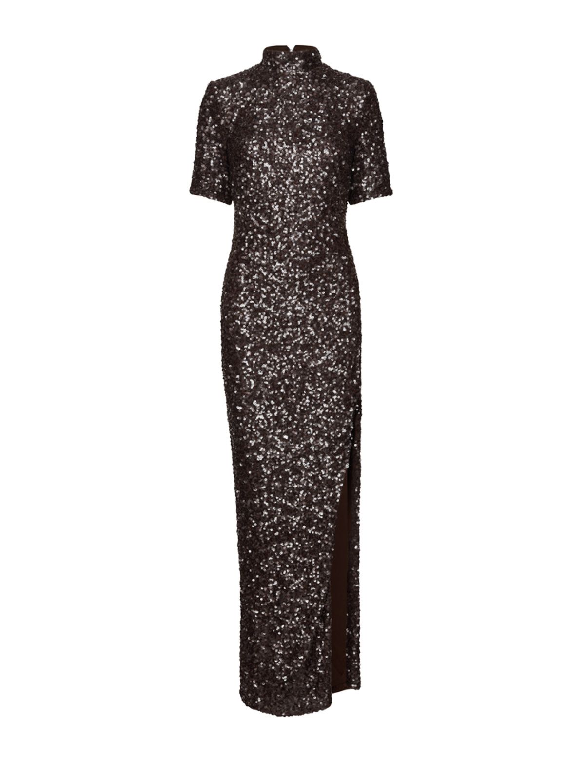 Vestito in paillettes marrone nocciola
