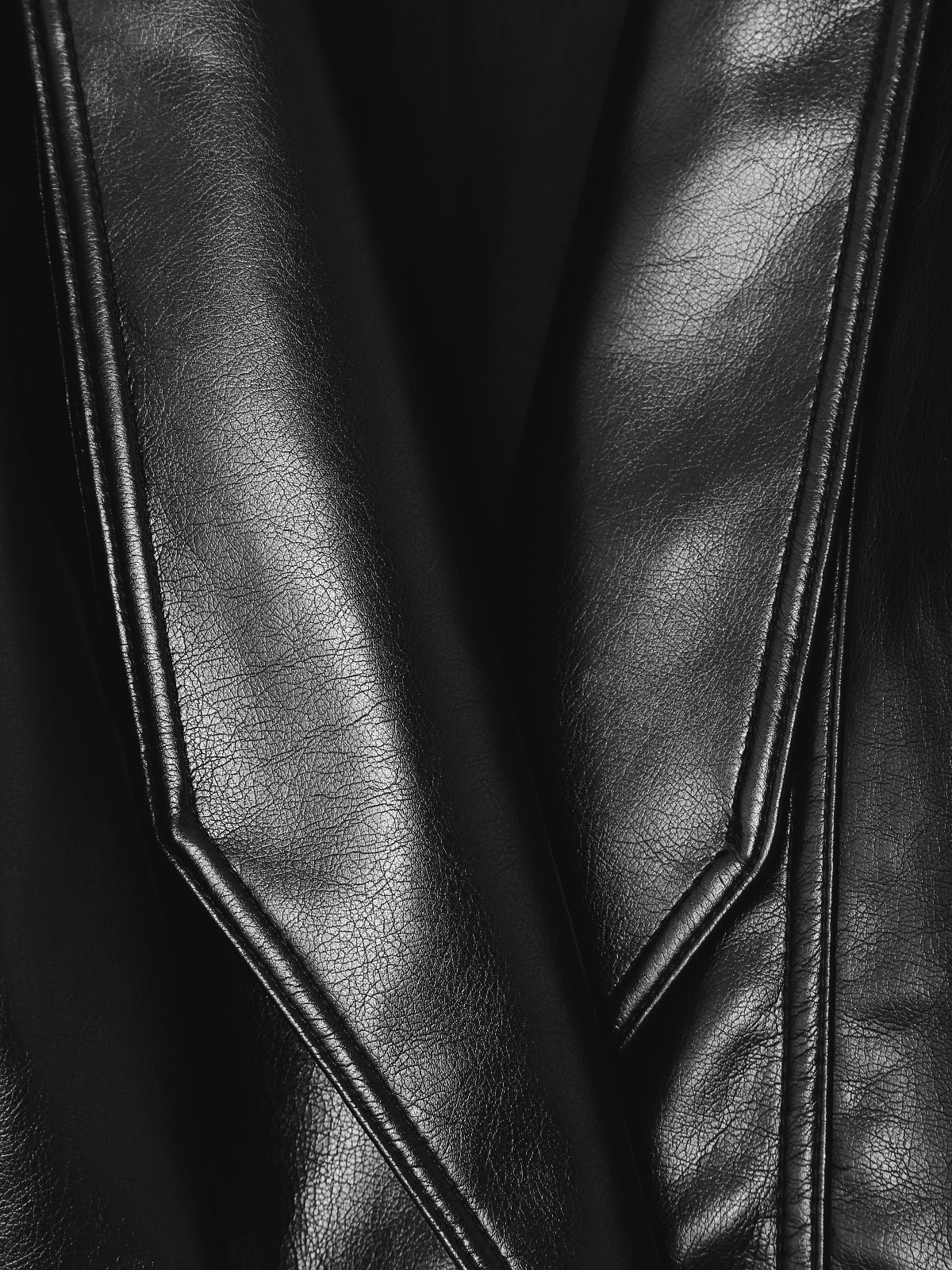 Giacca boxy in pelle nera NINEMINUTES