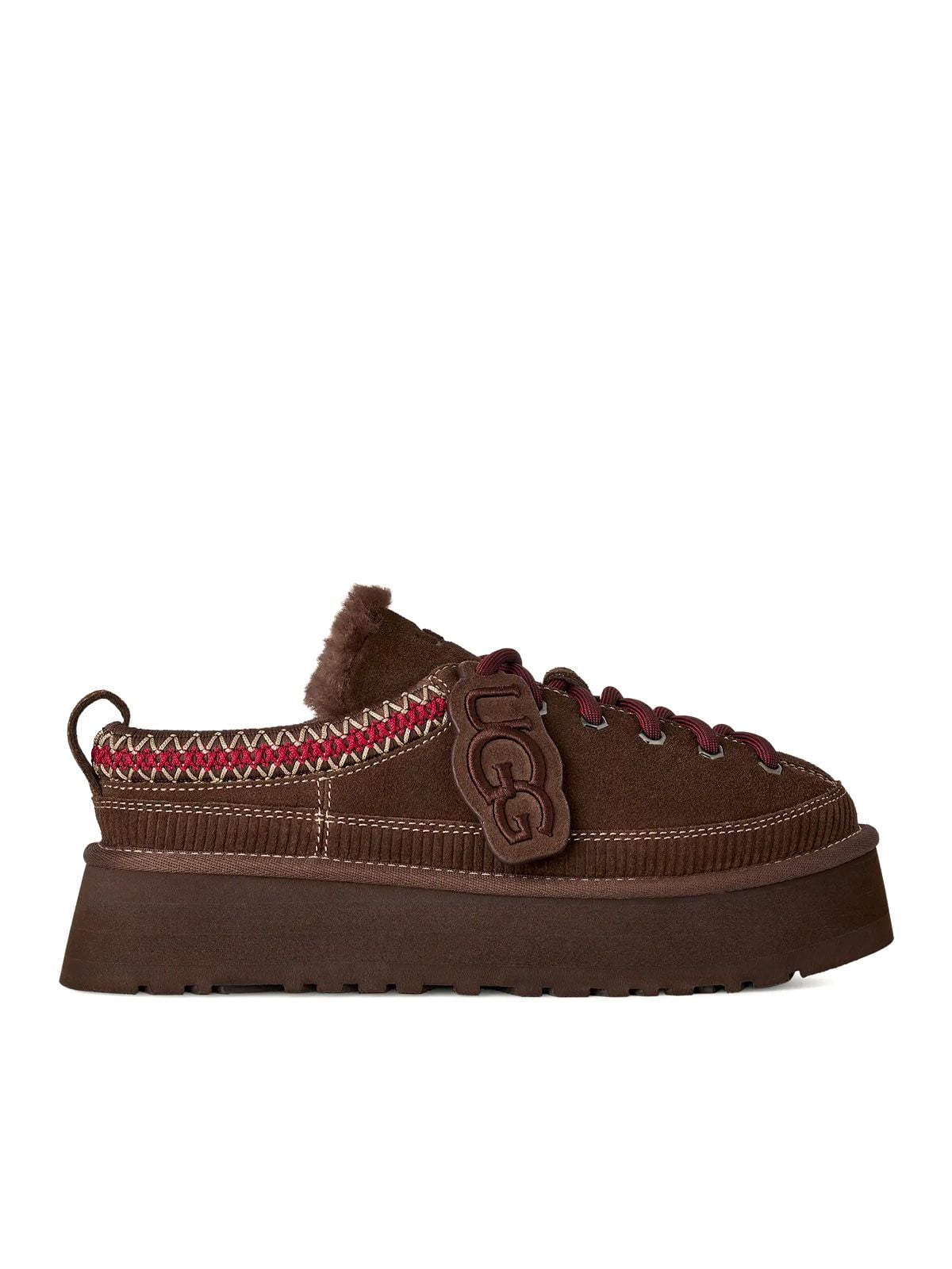 Sabot heritage lace up slipper marroni