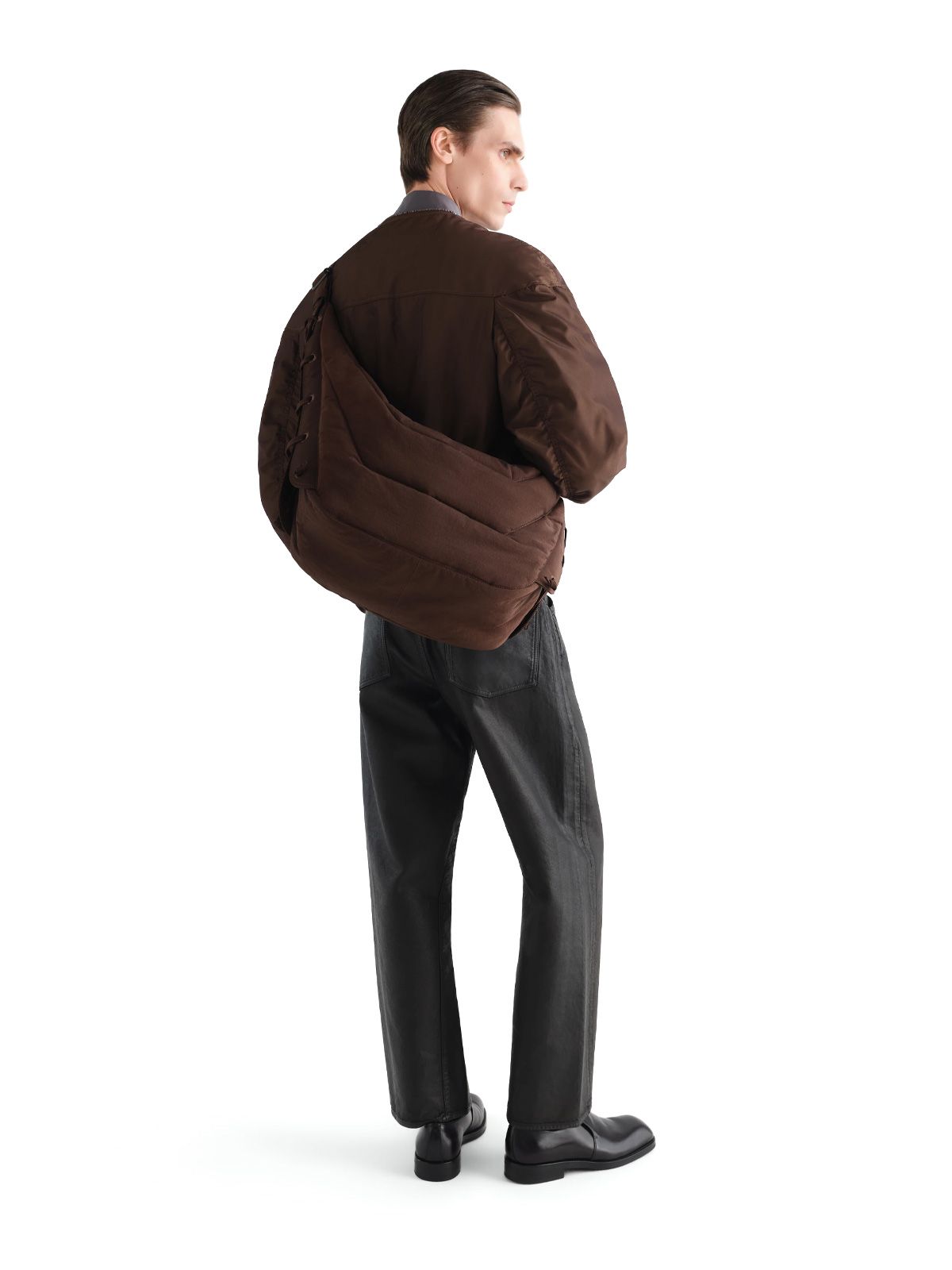Brown large soft game bag LEMAIRE