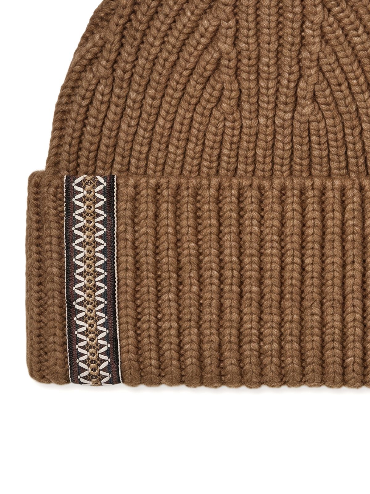 Light brown chunky rib uggbraid beanie UGG