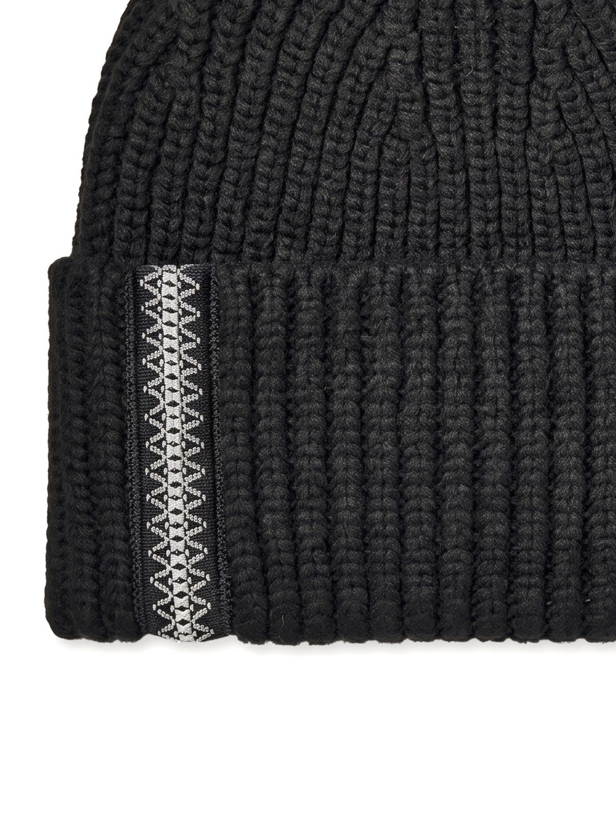 Black chunky rib uggbraid beanie UGG