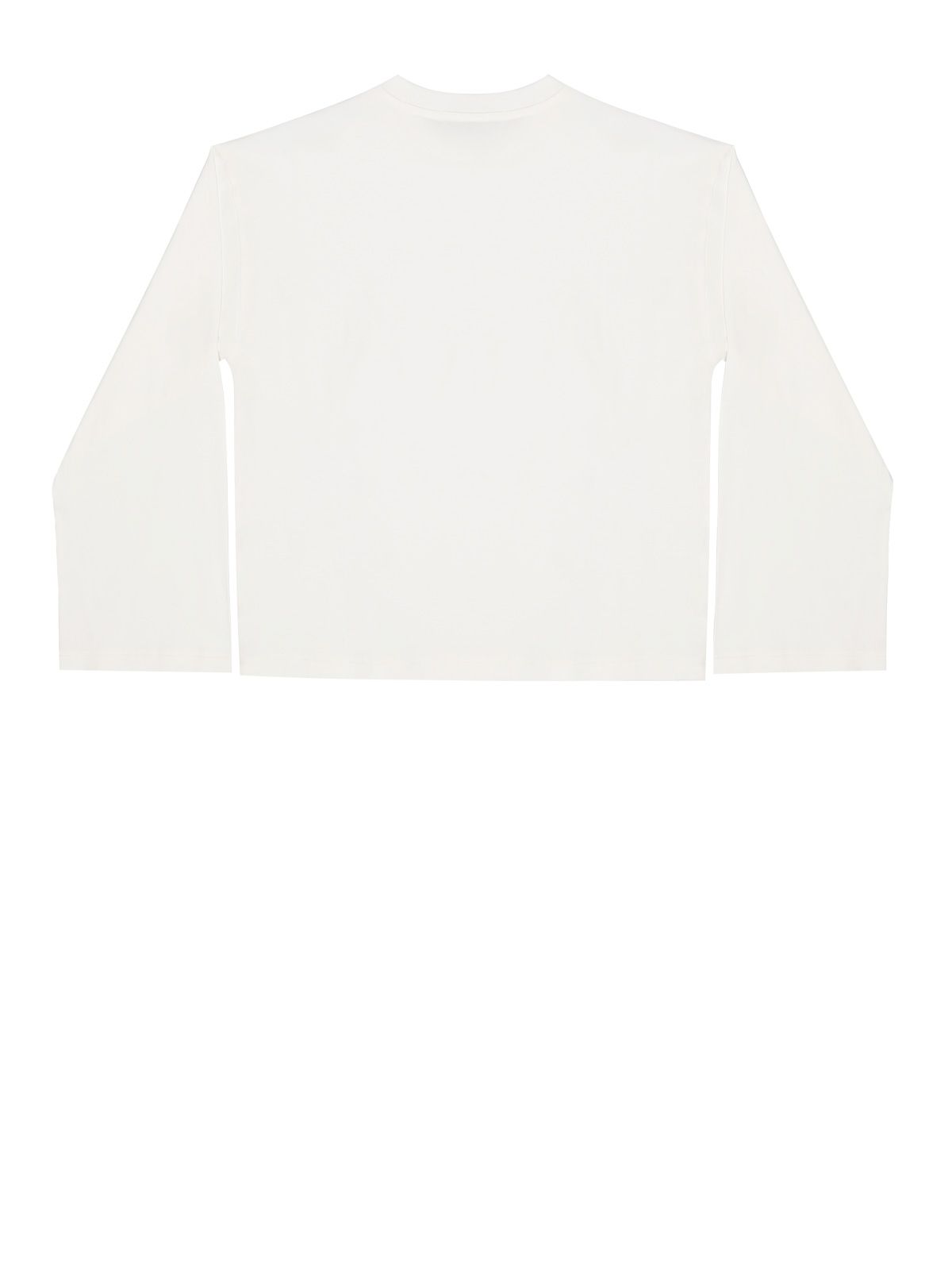 T-shirt bianca a manica lunga QUARANTA.EU