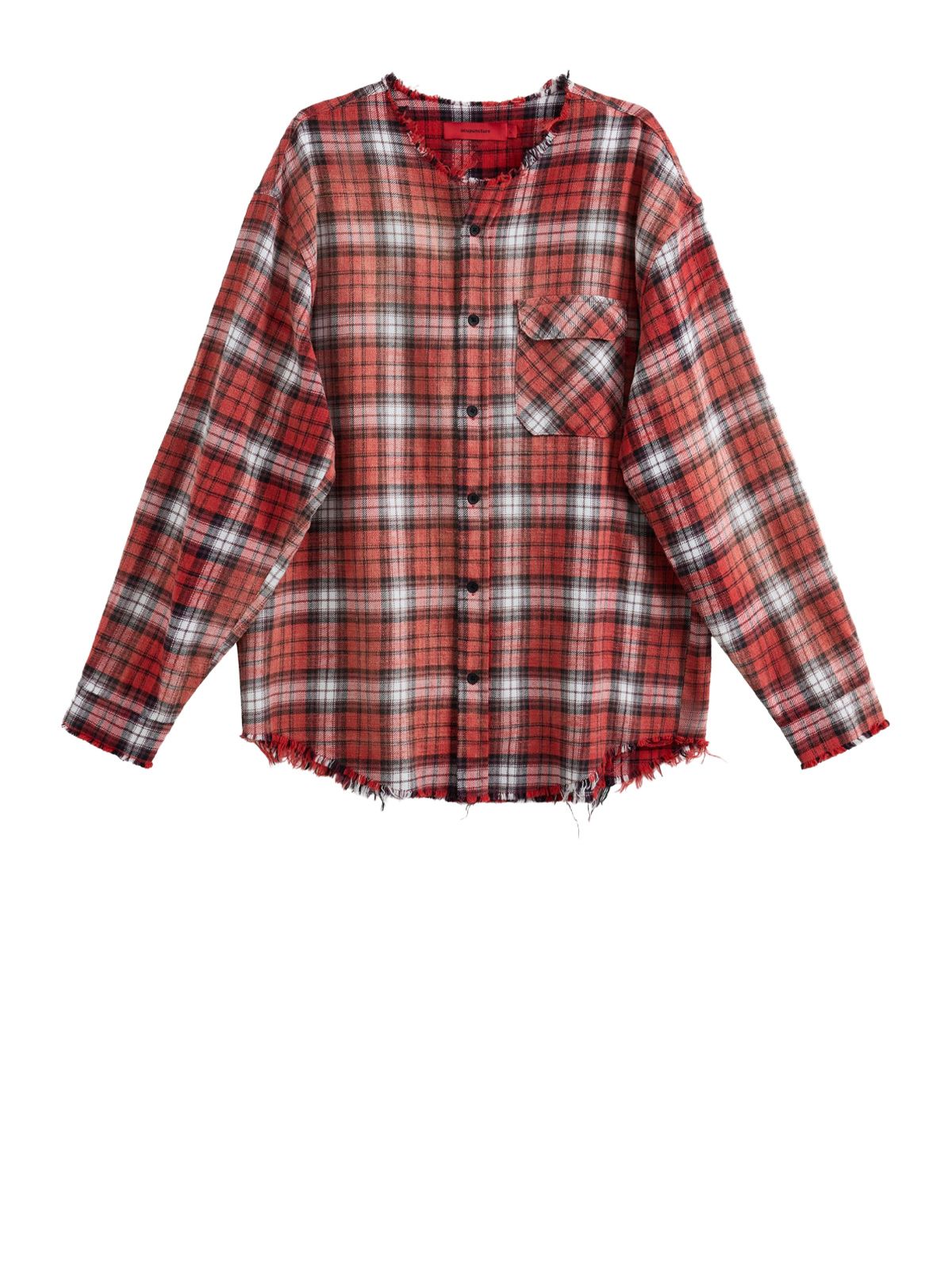 Camicia slit throat rossa