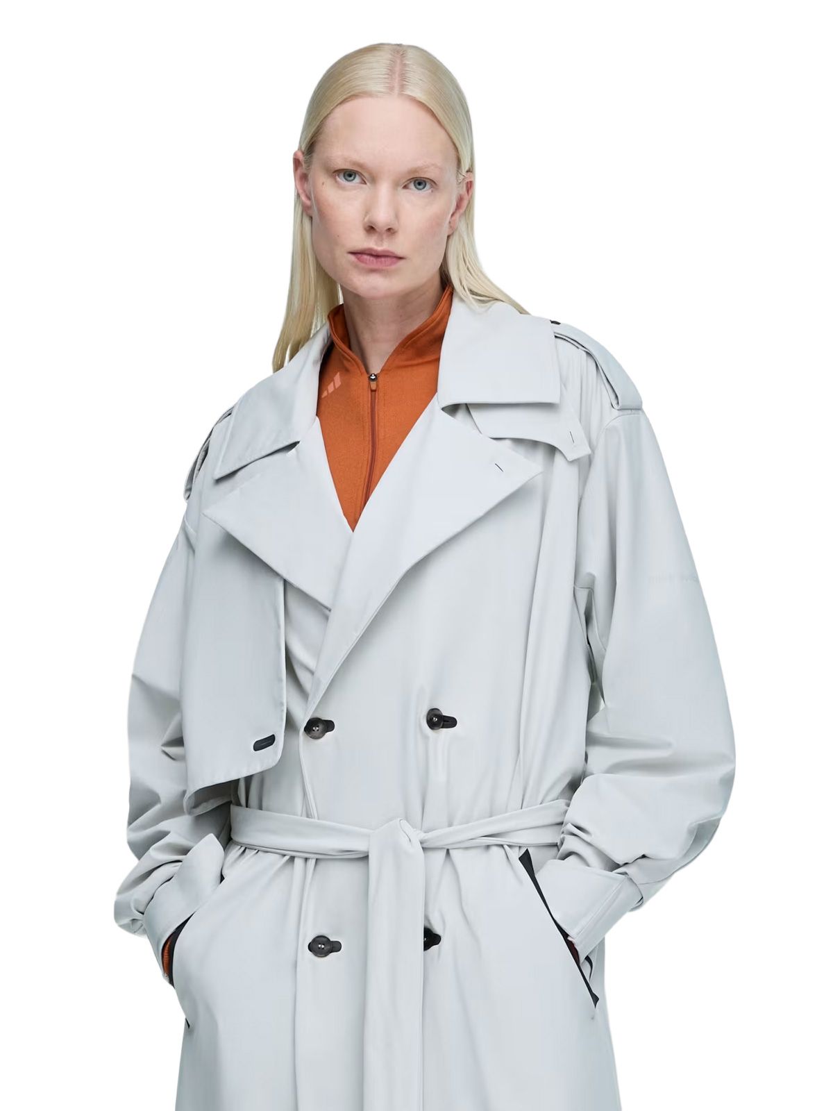 Trench es grigio ADIDAS X ENTIRE STUDIOS