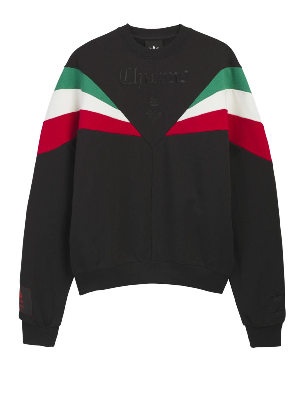 Felpa fleece a girocollo nera