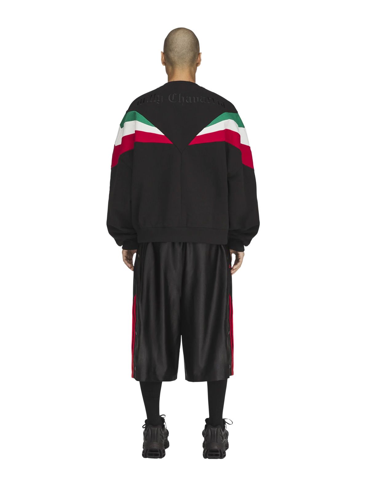 Felpa fleece a girocollo nera ADIDAS X WILLY CHAVARRIA