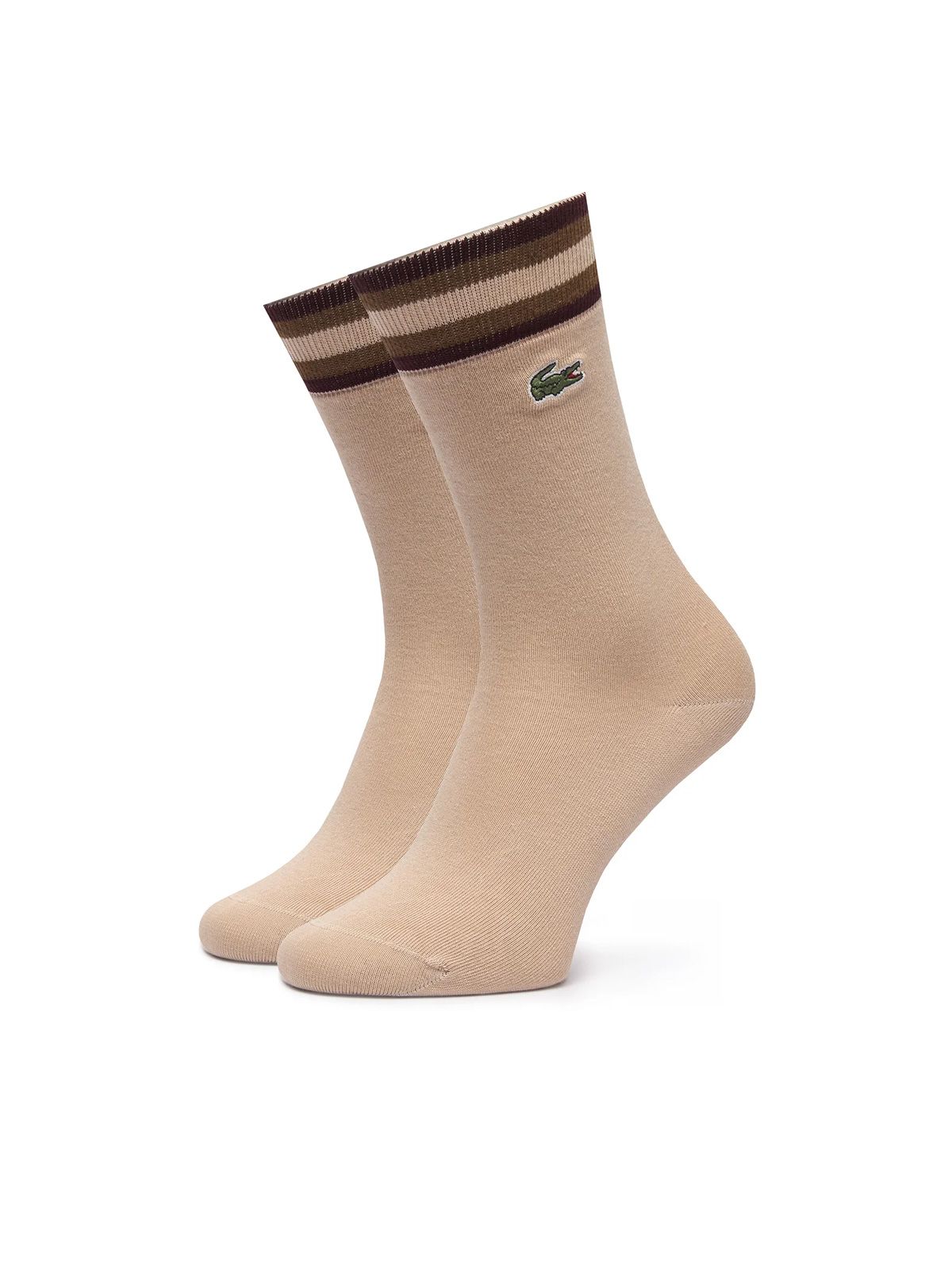 Calzini bordeaux e beige LACOSTE