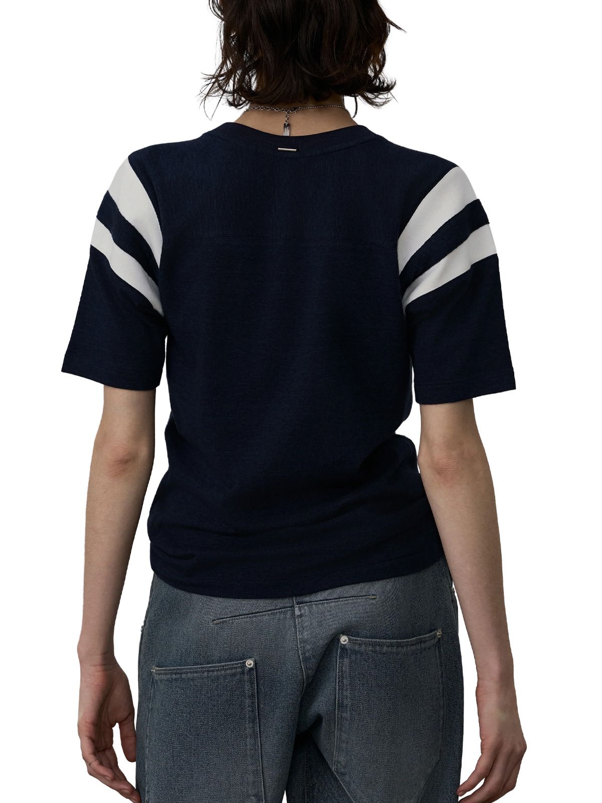 T-shirt signature 90's blu SYSTEM