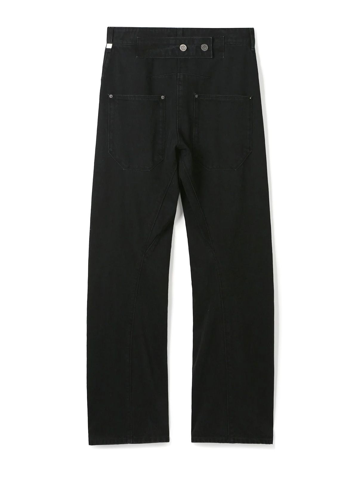 Pantaloni in denim con linea ad O neri SYSTEM
