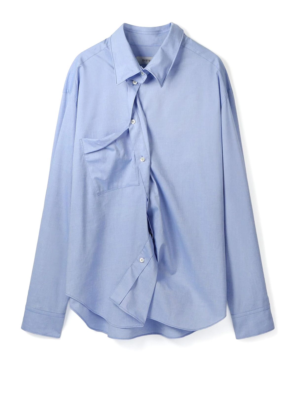 Camicia celeste con dettaglio ritorto