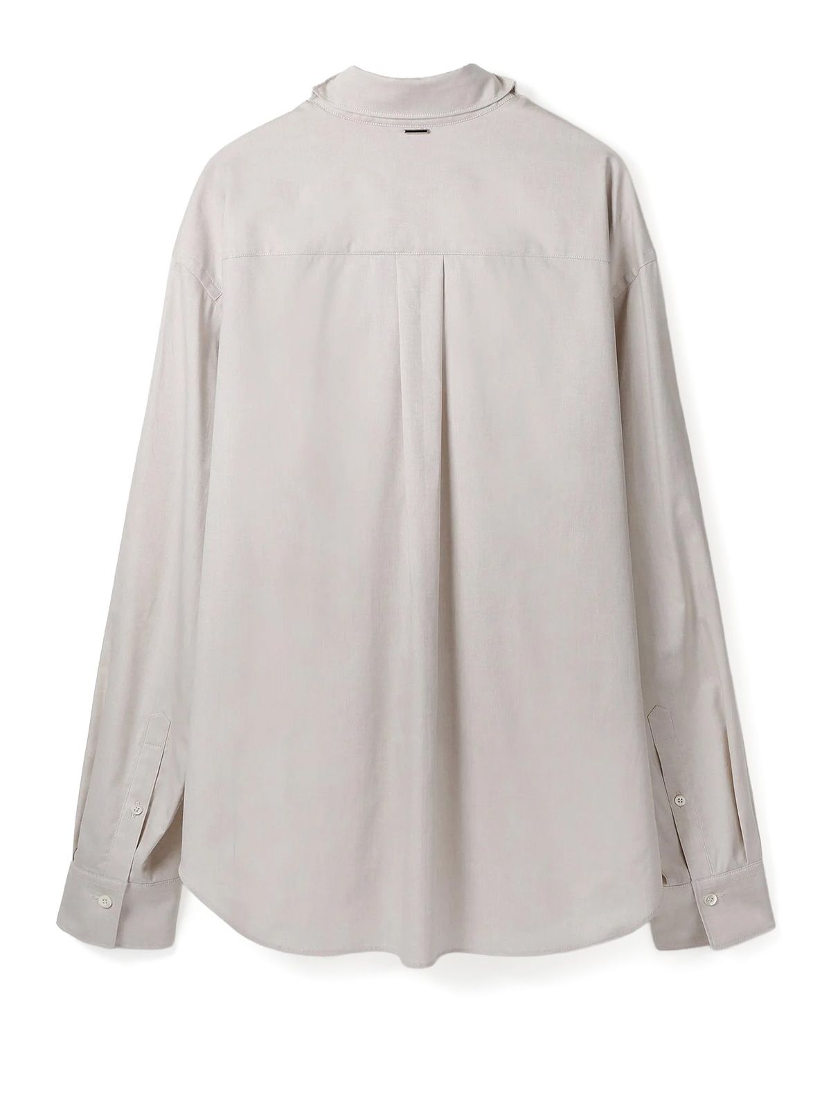 Beige twisted wired-collar shirt SYSTEM