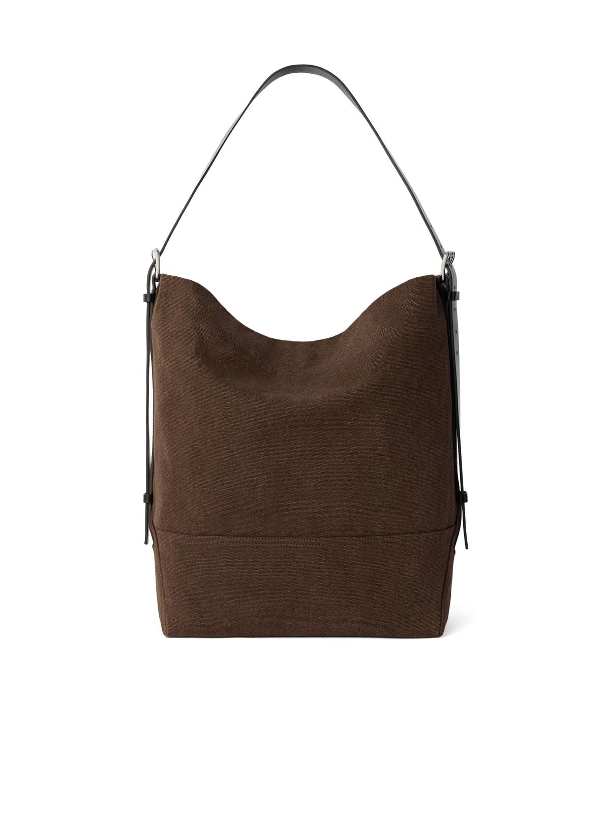 Borsa tote con cintura marrone fondente