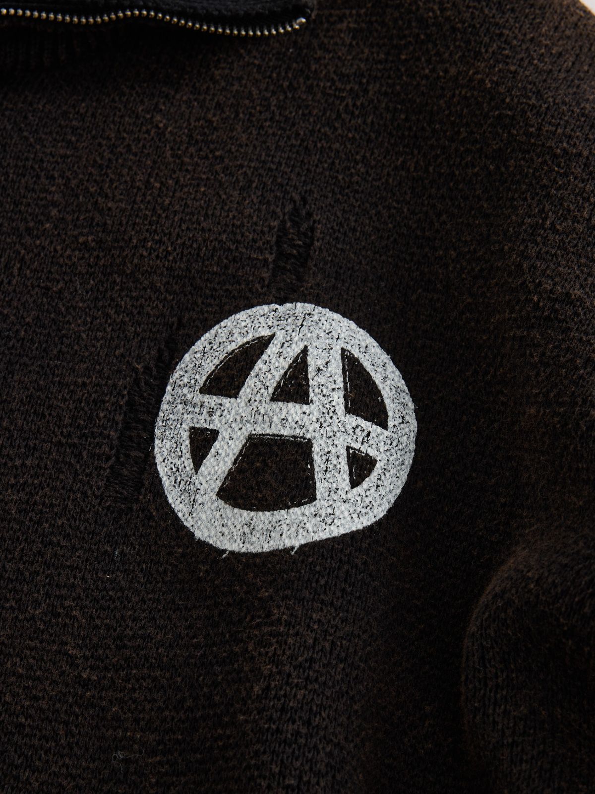 Maglione anarchy nero ACUPUNCTURE