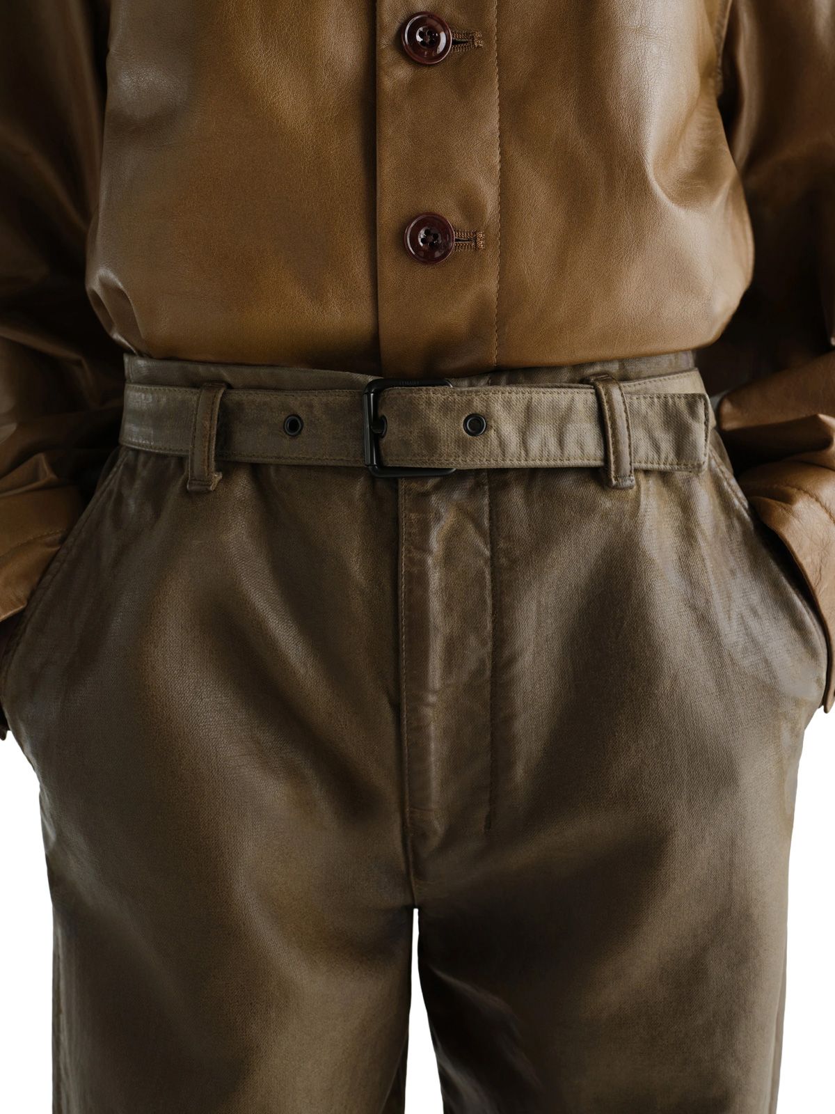 Pantaloni work marrone ossidato LEMAIRE