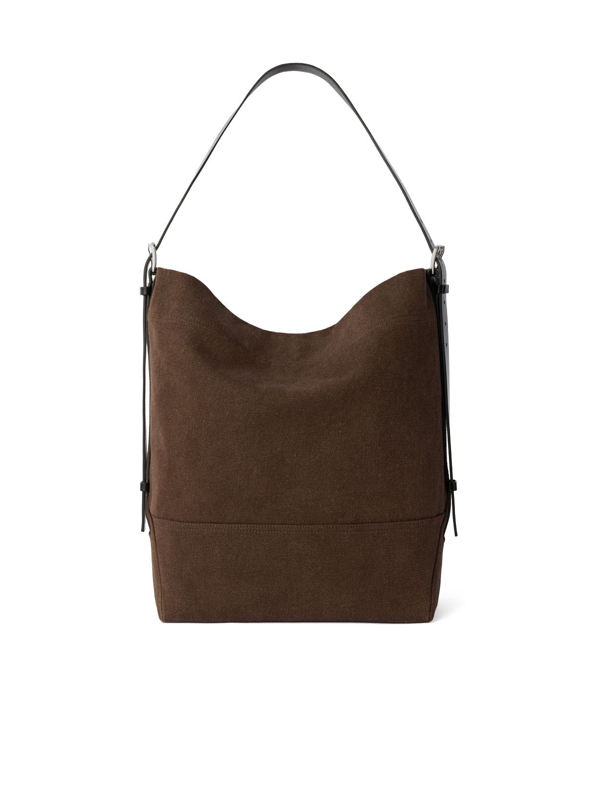 Borsa tote con cintura marrone fondente