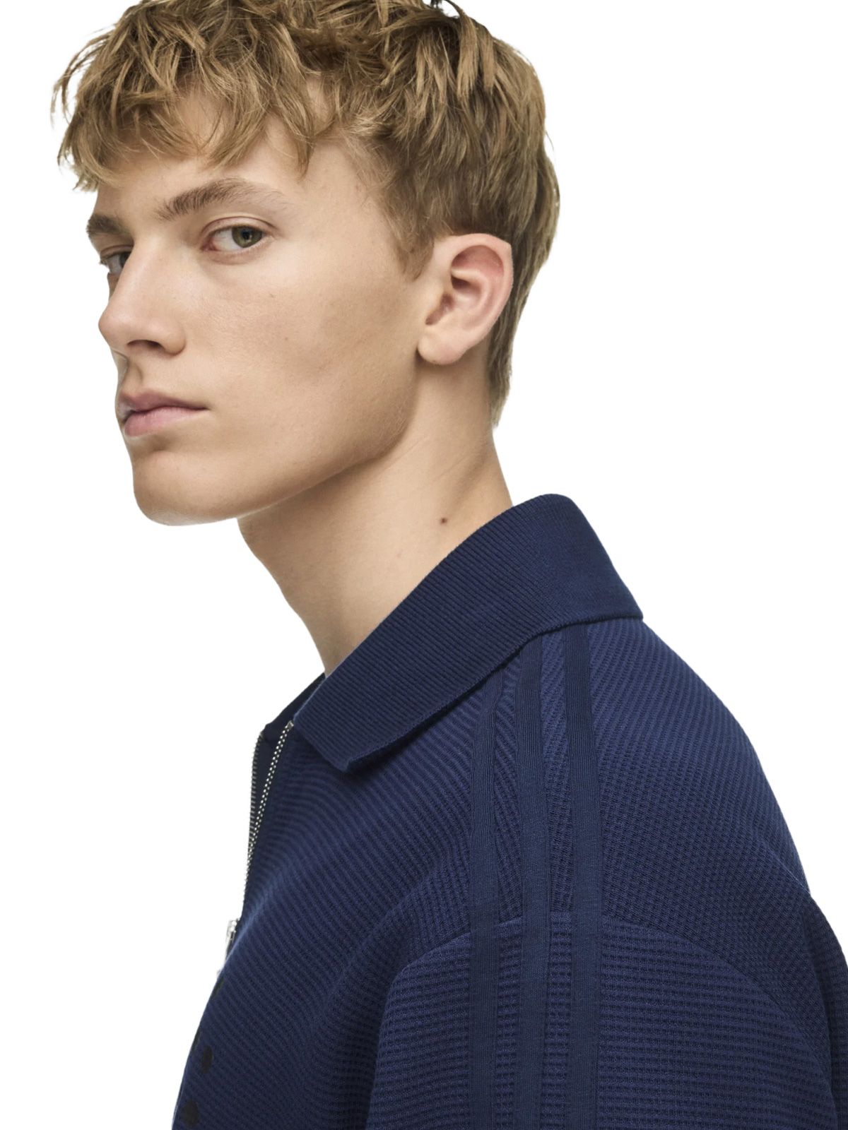 Polo adi008 a manica lunga blu indaco ADIDAS X SONG FOR THE MUTE