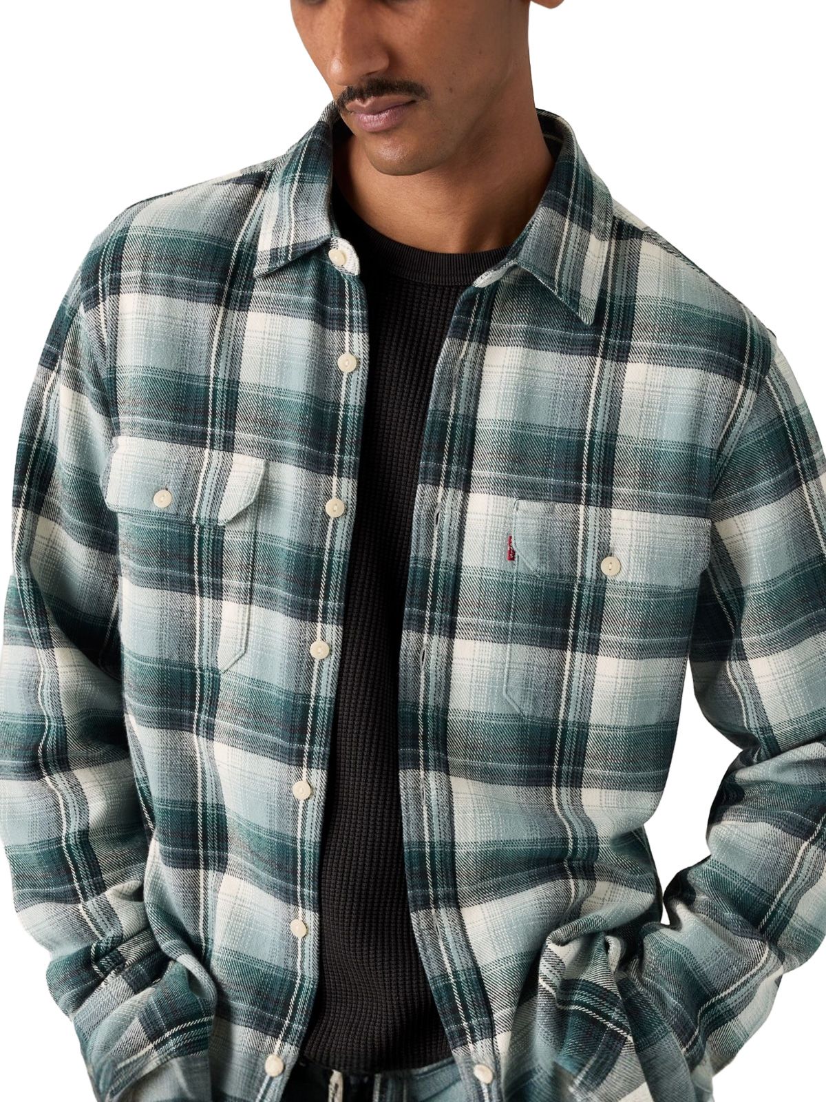 Camicia jackson worker blu e verde LEVI'S