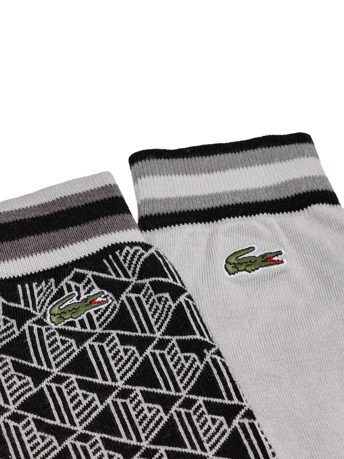 Black grey socks LACOSTE