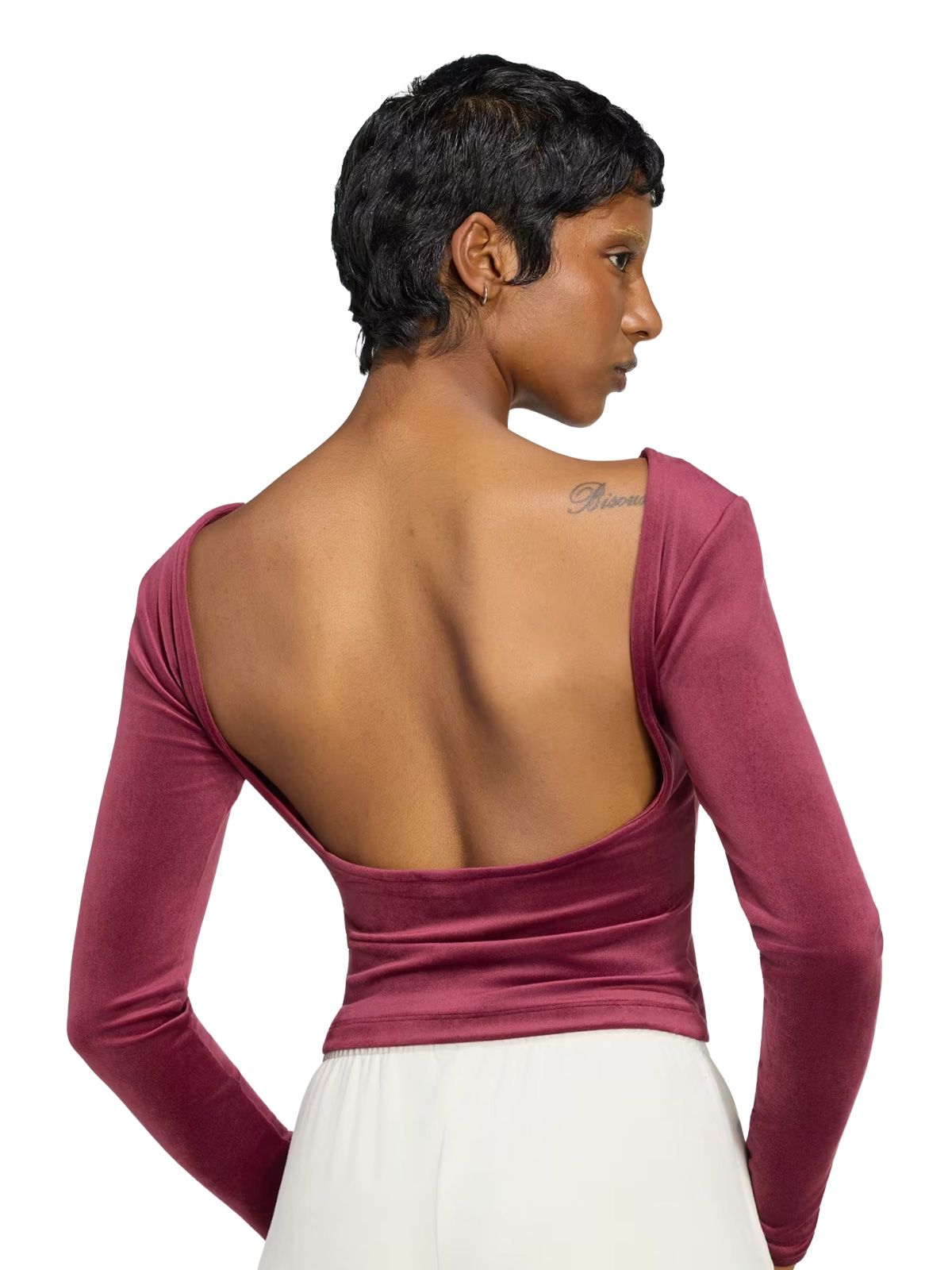 Top a manica lunga essential velour bordeaux ADIDAS ORIGINALS