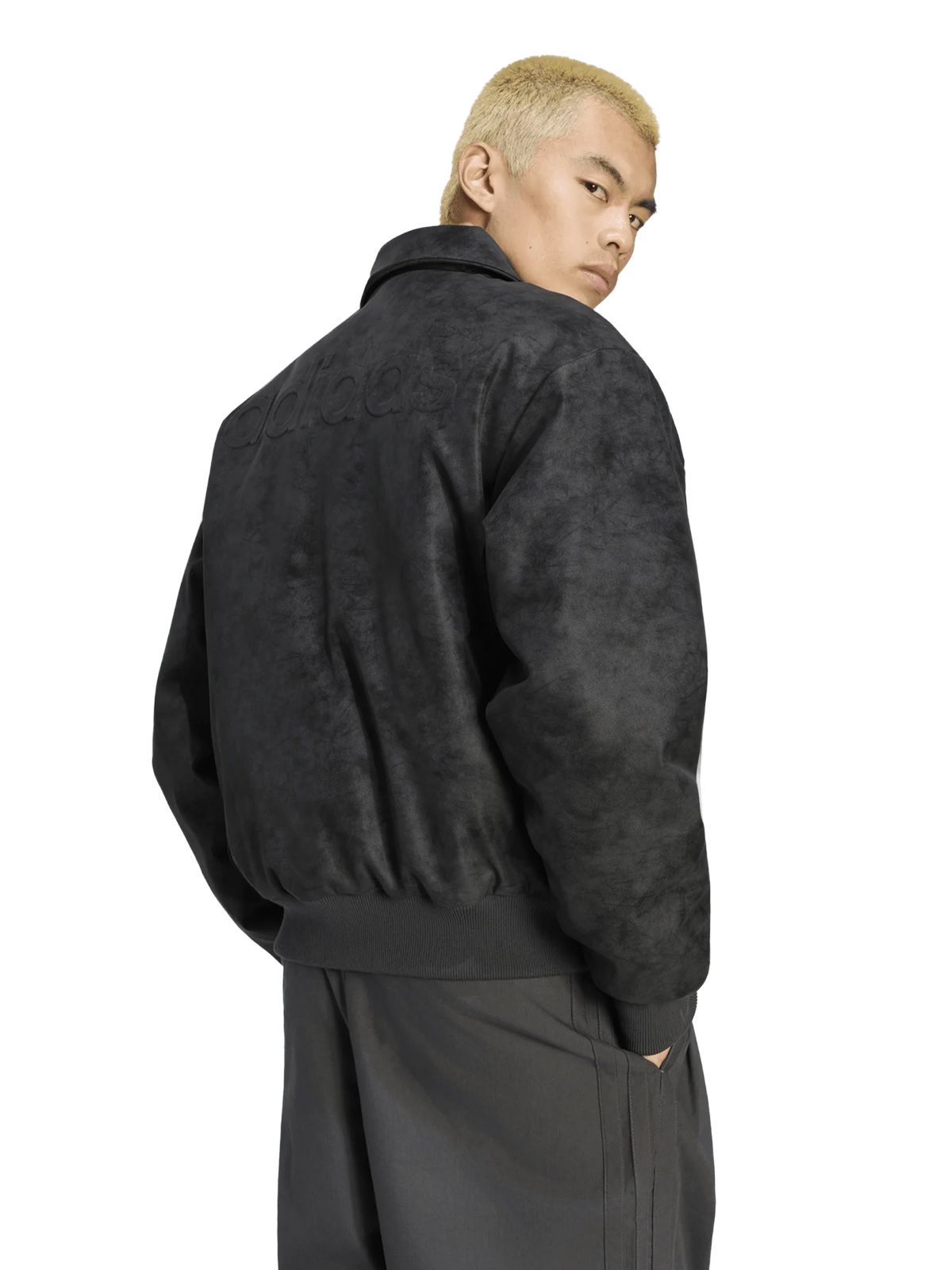 Black leather jacket ADIDAS ORIGINALS