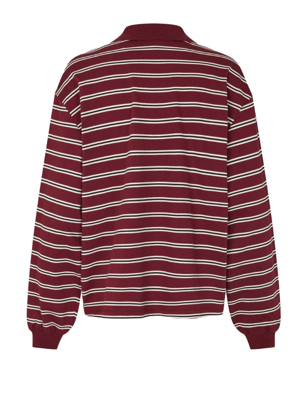 Red piqué long sleeve polo ROTATE
