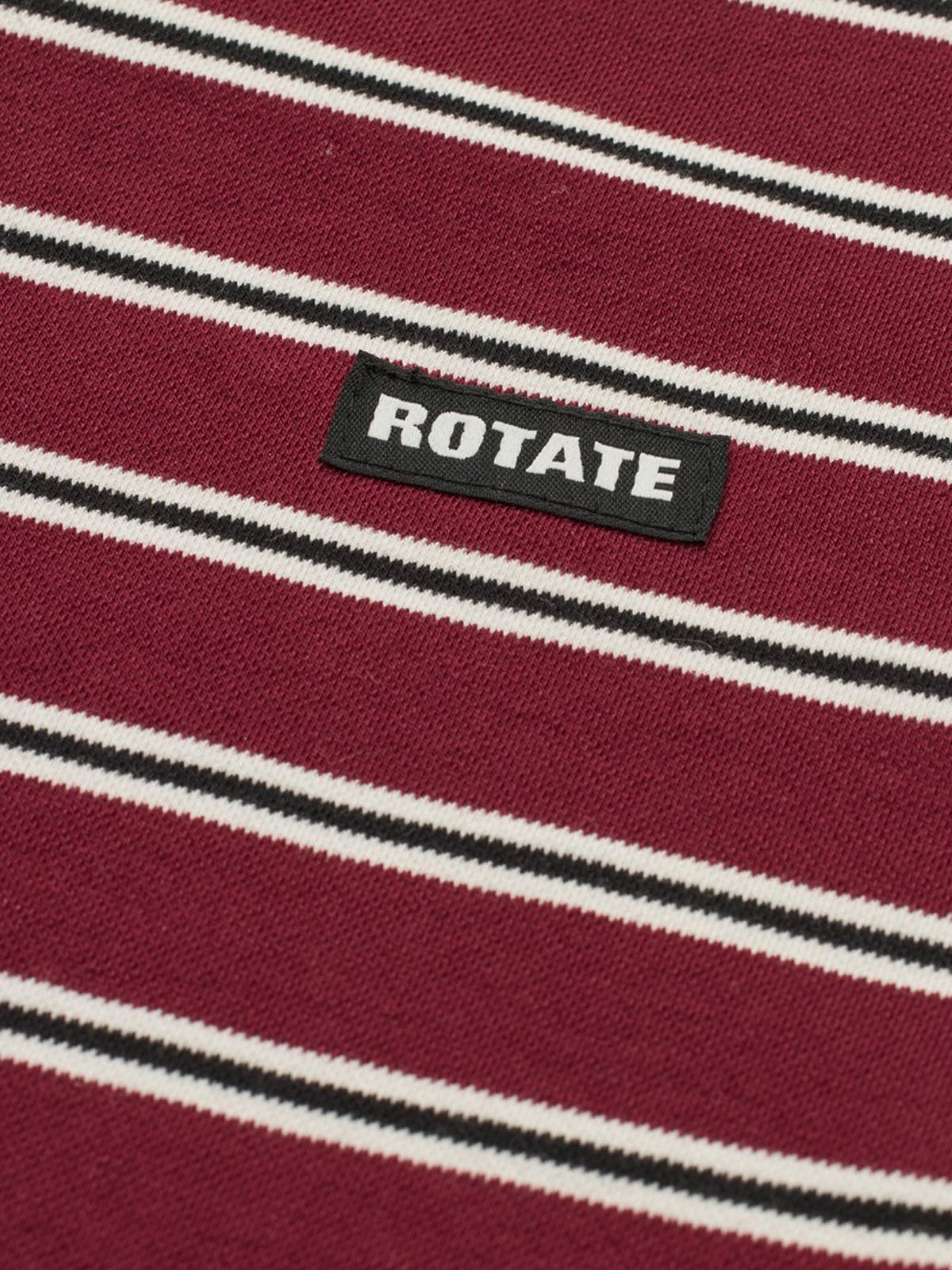 Red piqué long sleeve polo ROTATE