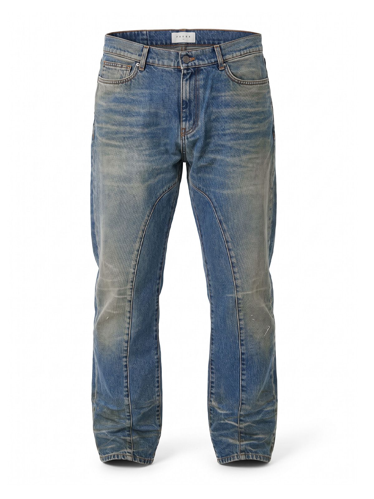 Blue reference flare 5 pocket jeans
