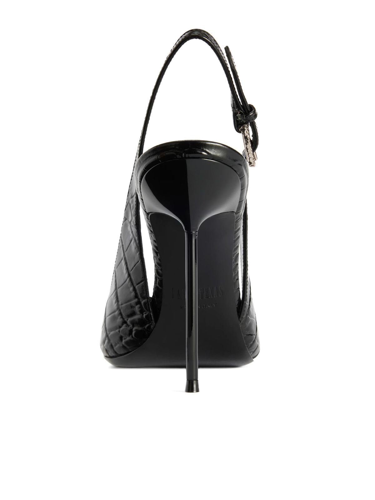 Charcoal lidia buckle slingback pumps PARIS TEXAS