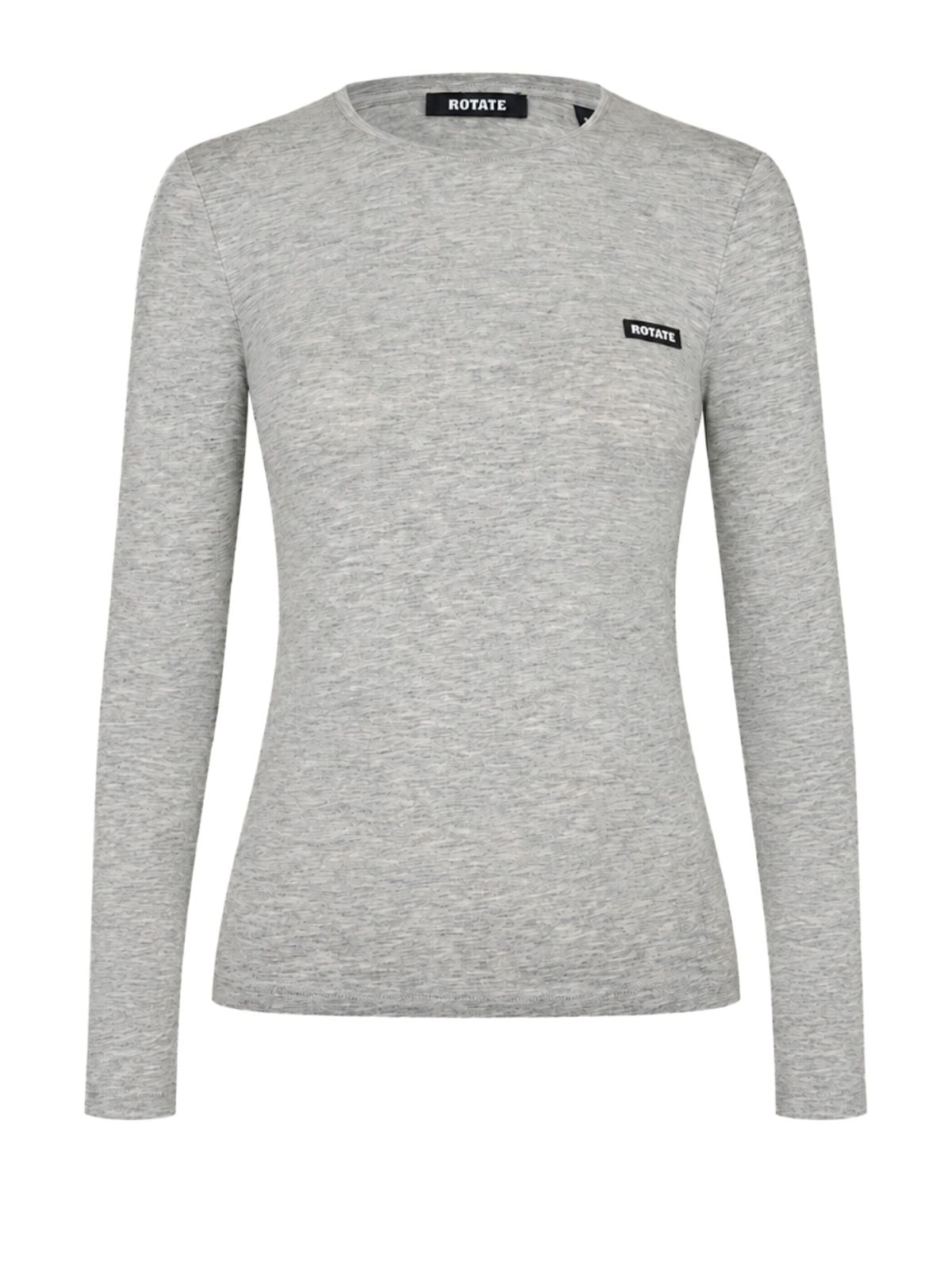 T-shirt grigia a manica lunga