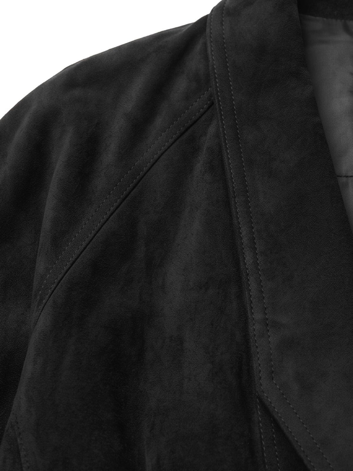 Black boxy jacket in suede NINEMINUTES