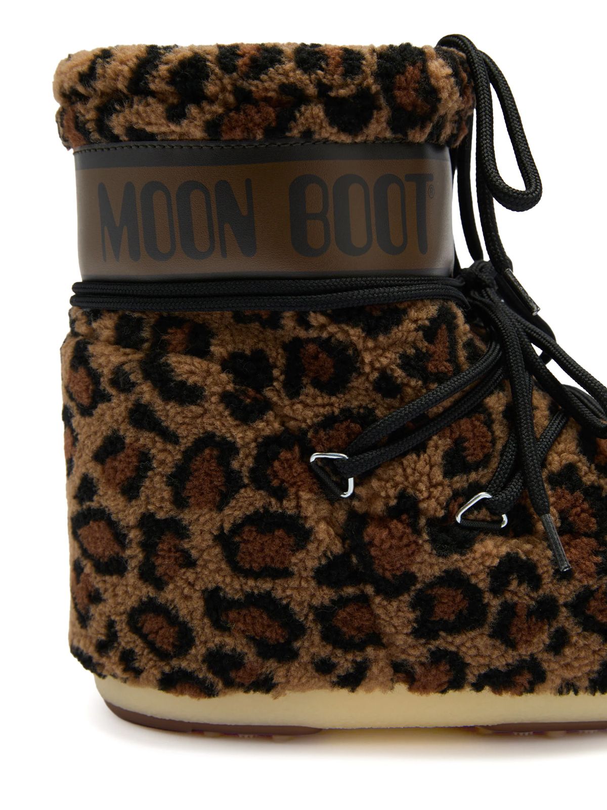 Stivaletti icon low fleece boots leopardati MOON BOOT