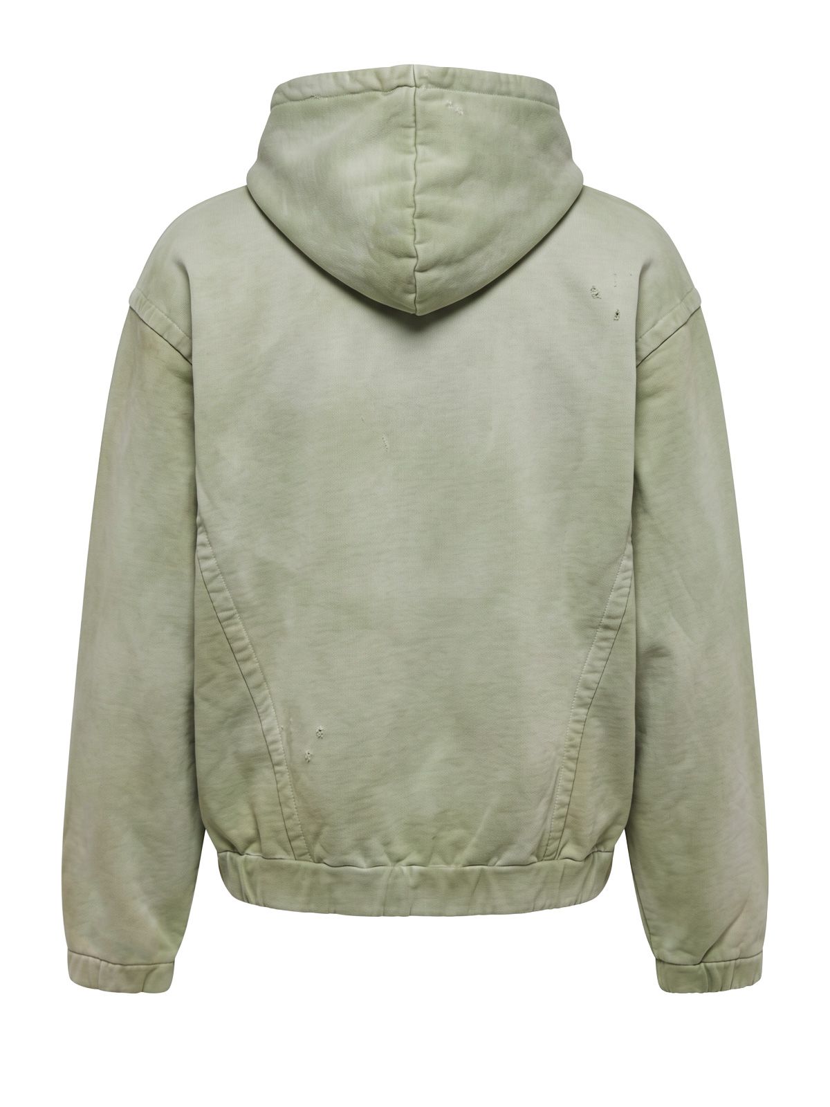 Felpa con cappuccio menta effetto usurato PAURA