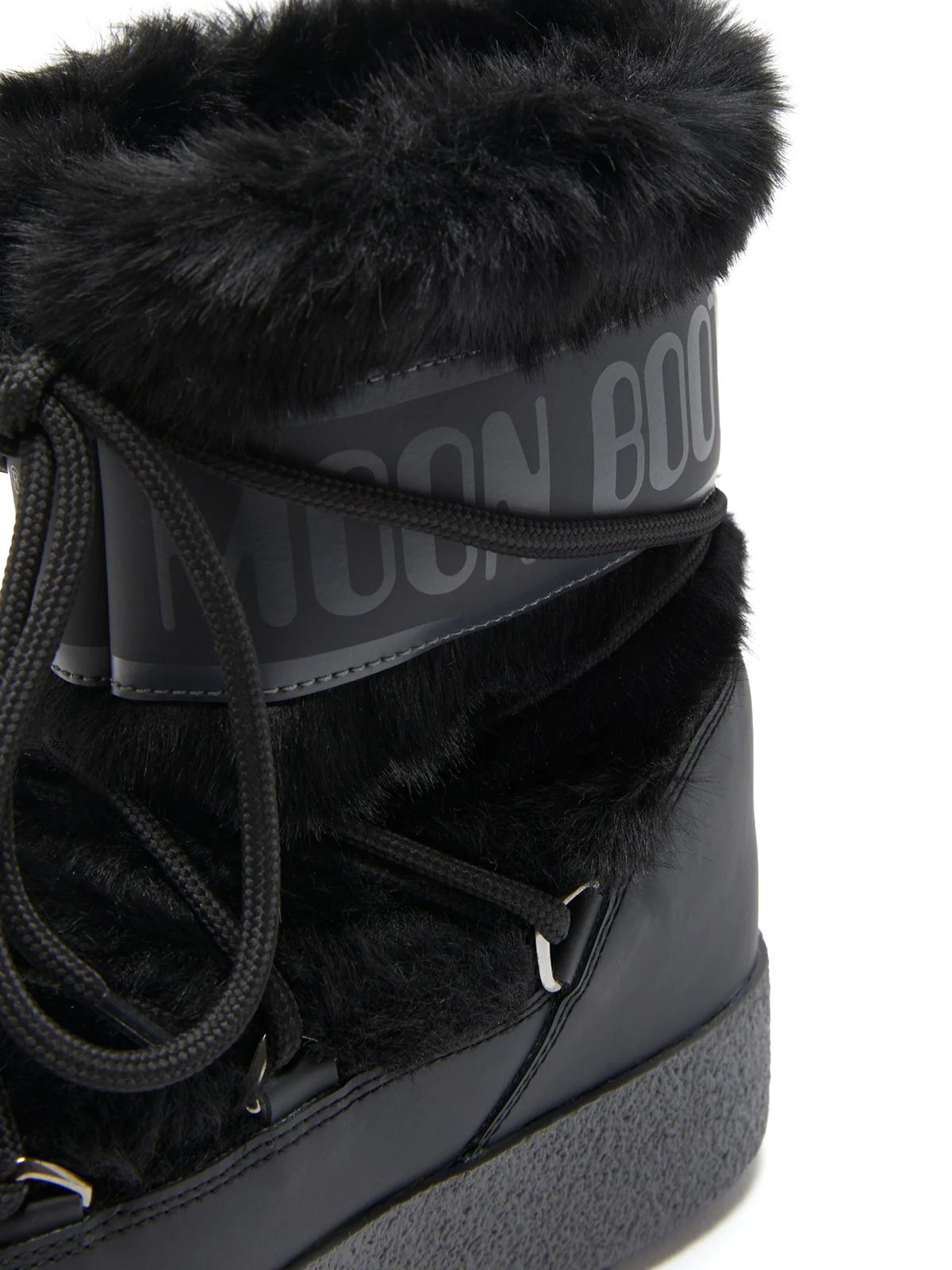 Stivali ltrack neri con pelliccia sintetica MOON BOOT