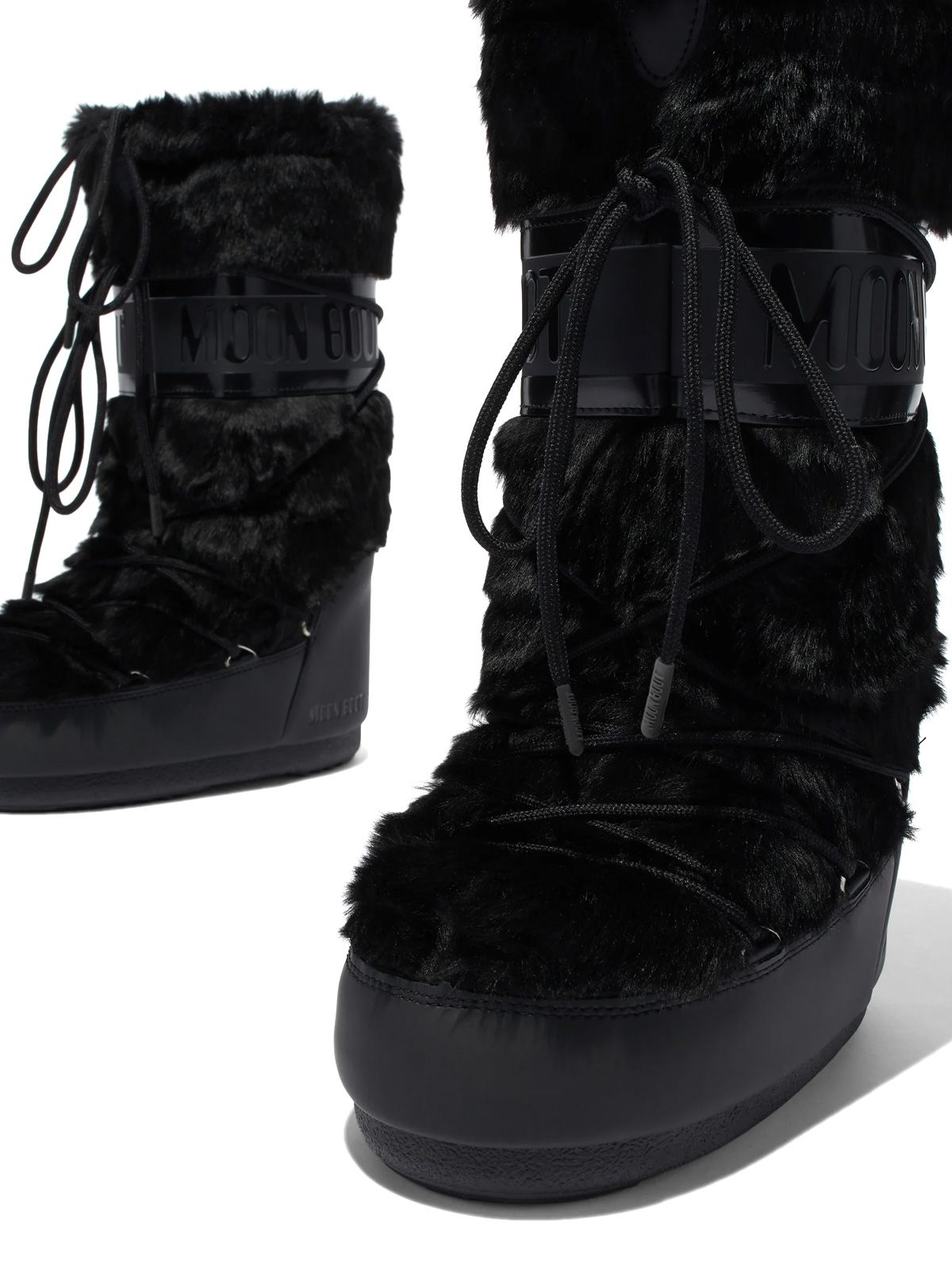 Stivali icon neri con pelliccia sintetica MOON BOOT