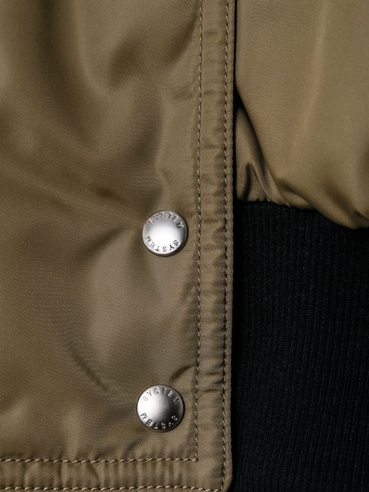 Bomber verde a collo alto SYSTEM