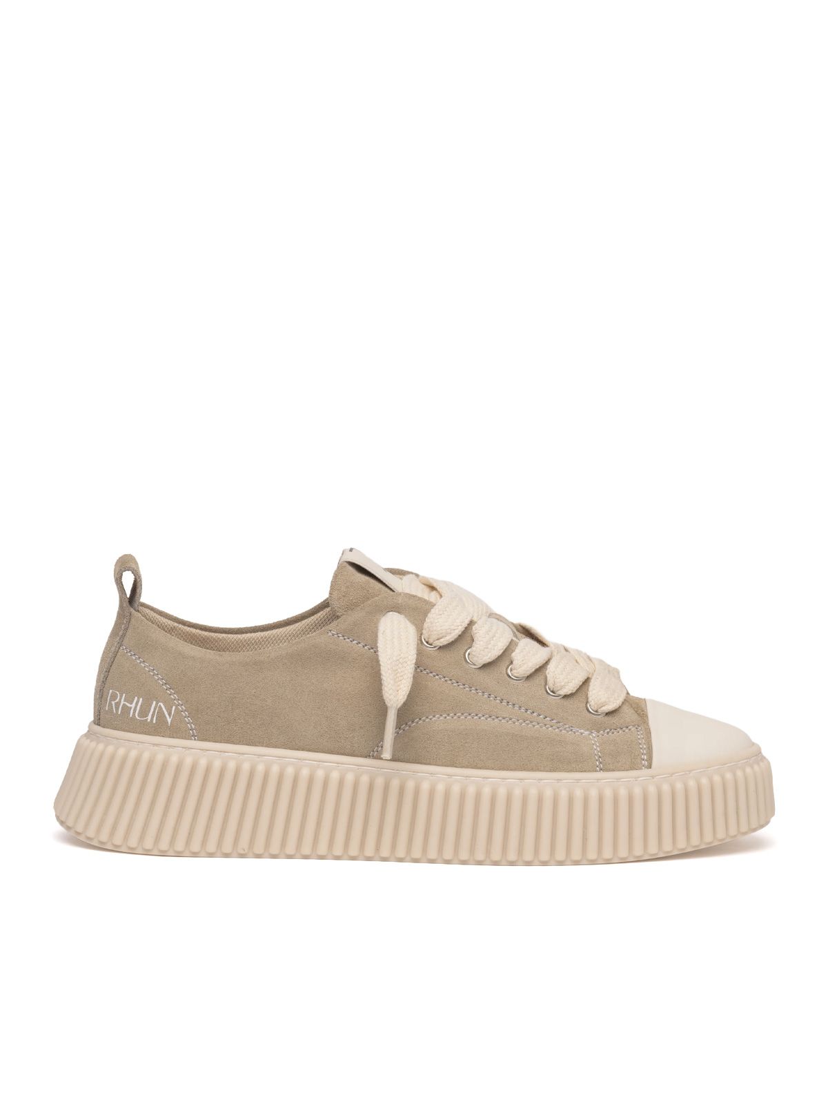 Sneakers in camoscio beige