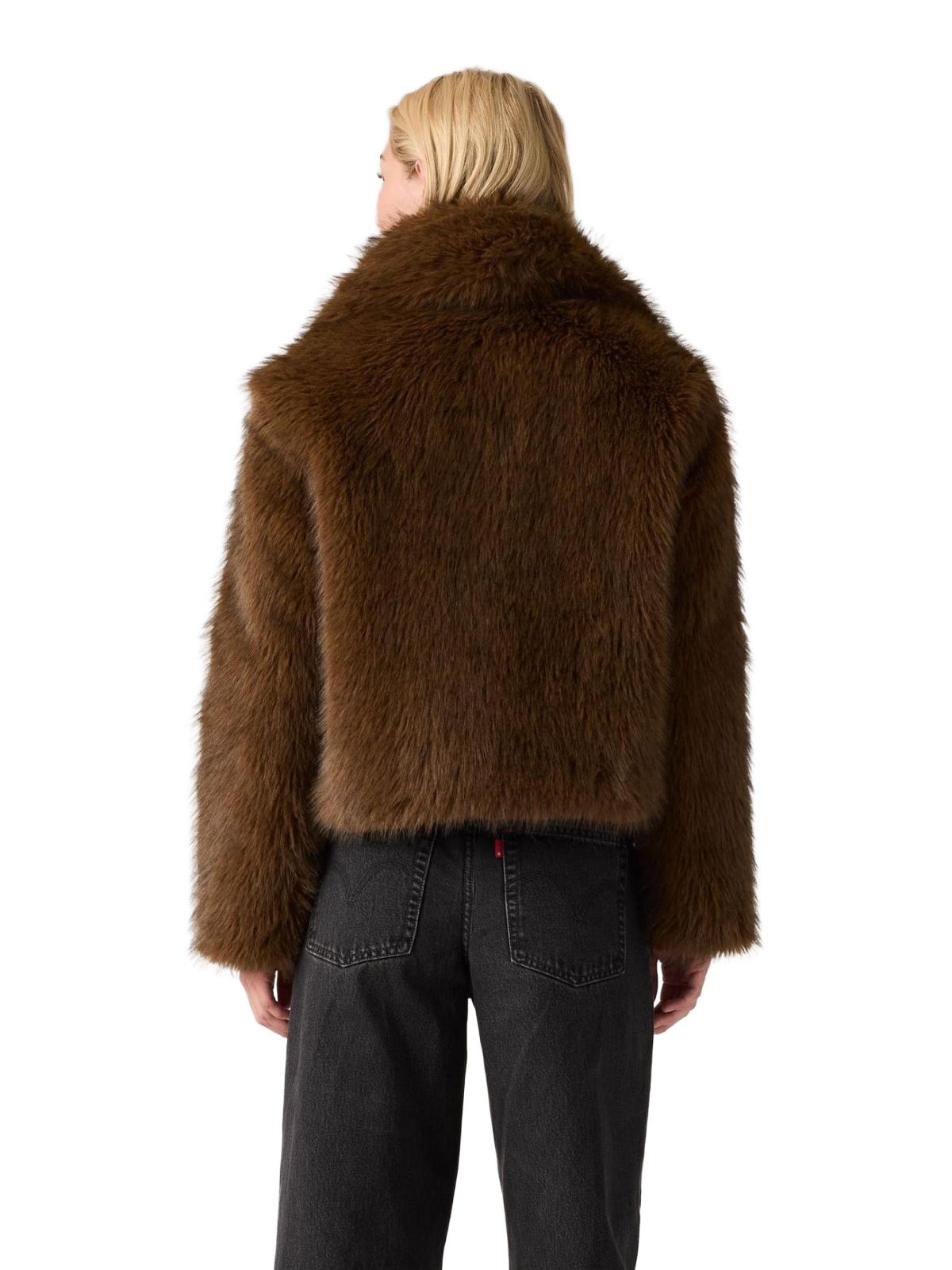 Brown laney faux fur jacket LEVI'S