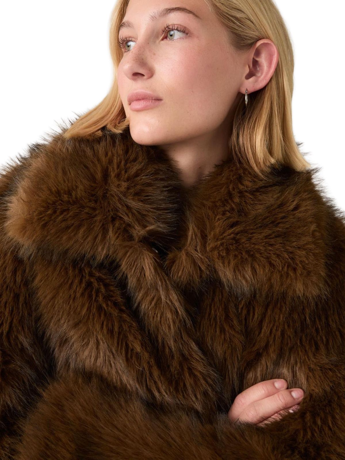 Brown laney faux fur jacket LEVI'S