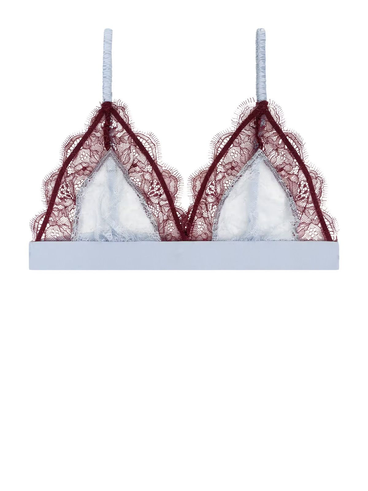 Light blue love lace bra