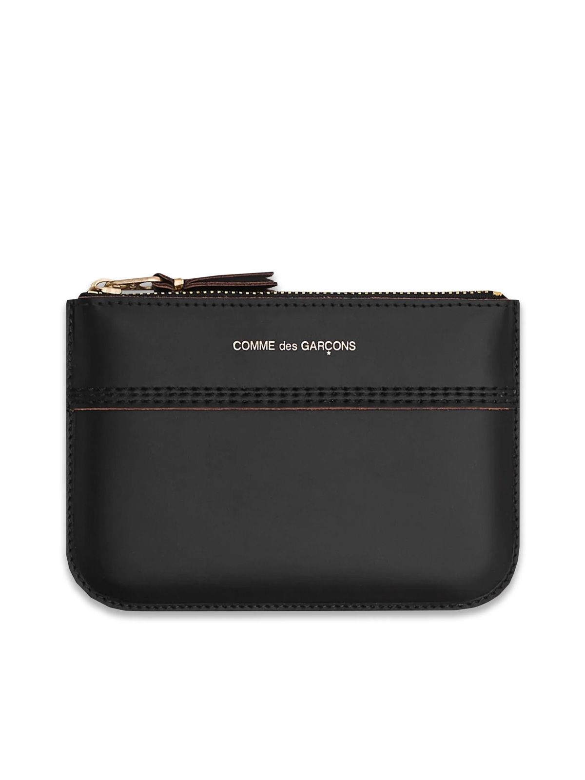Black triple stitch wallet