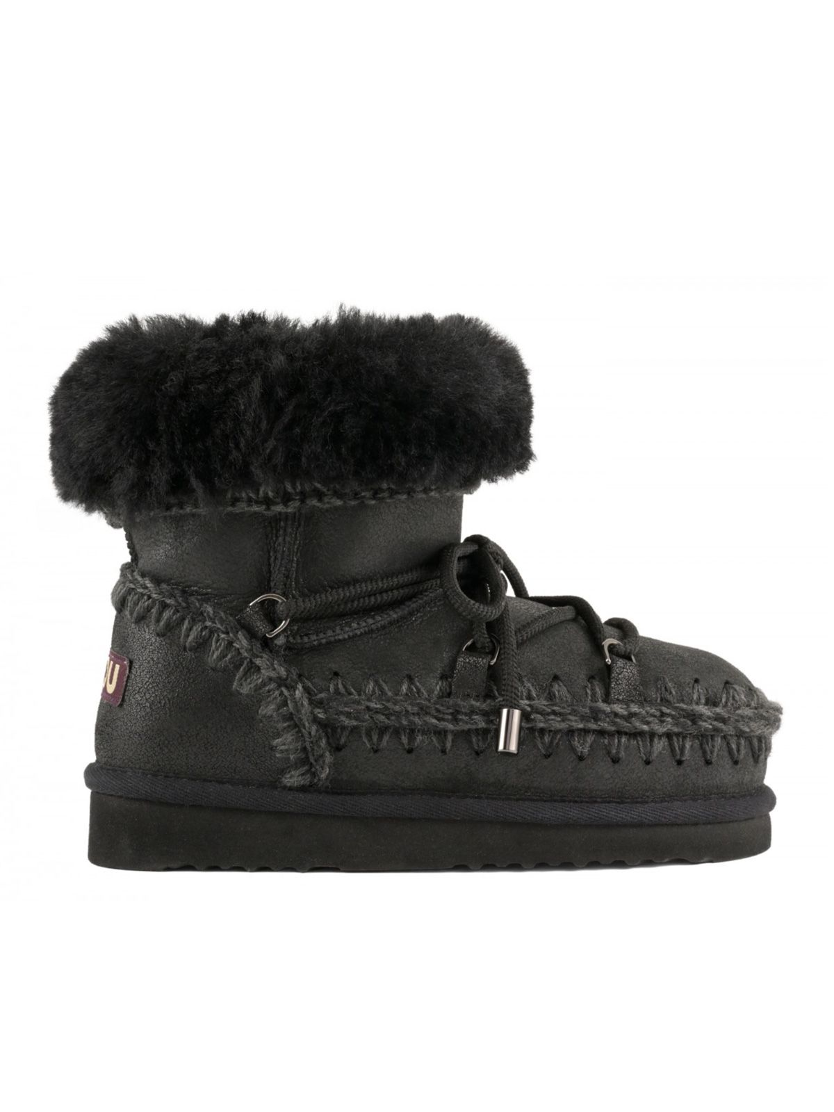 Black eskimo 24 fur cuff boots