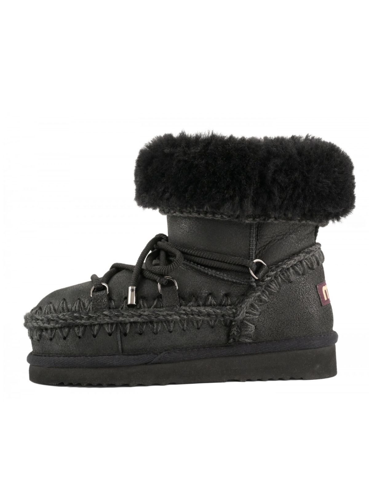 Black eskimo 24 fur cuff boots MOU