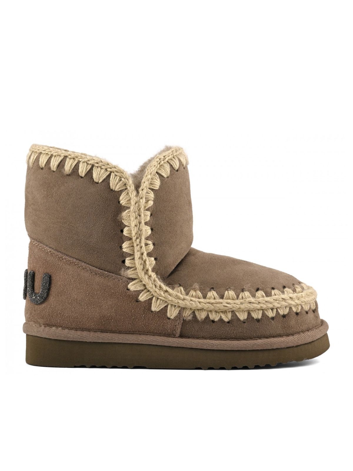 Beige eskimo 18 glitter logo boots
