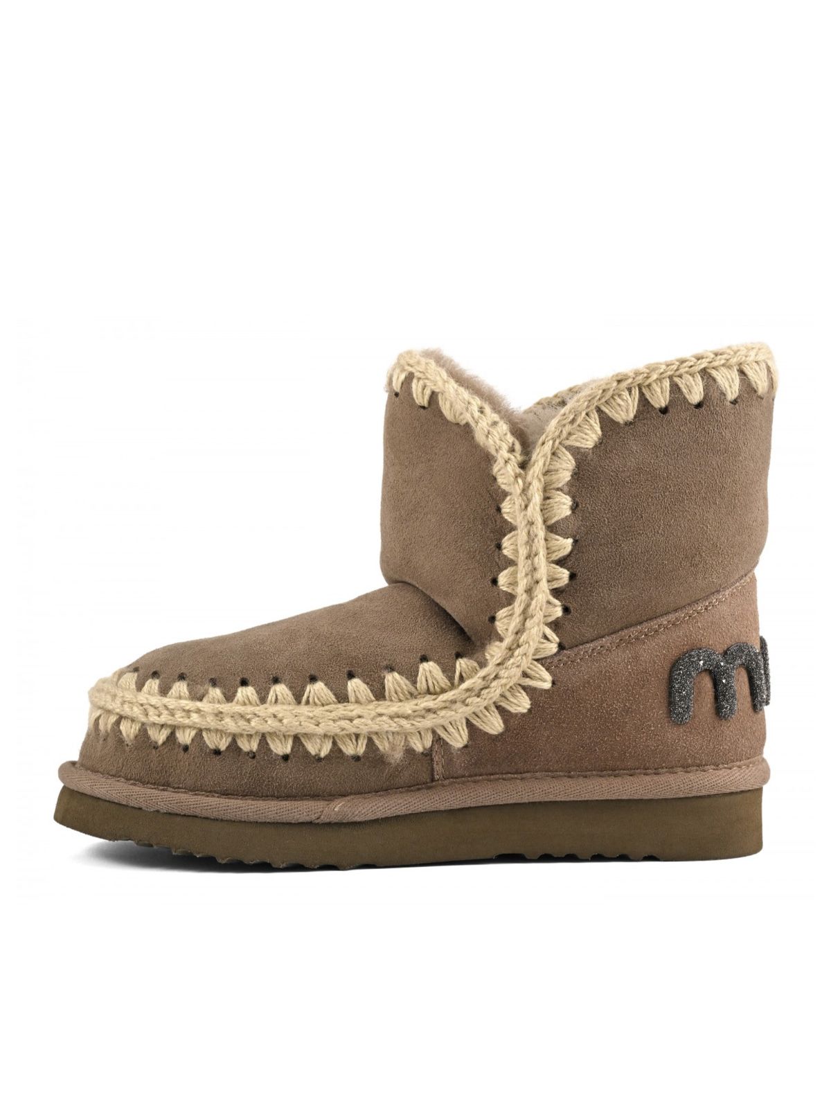 Beige eskimo 18 glitter logo boots MOU