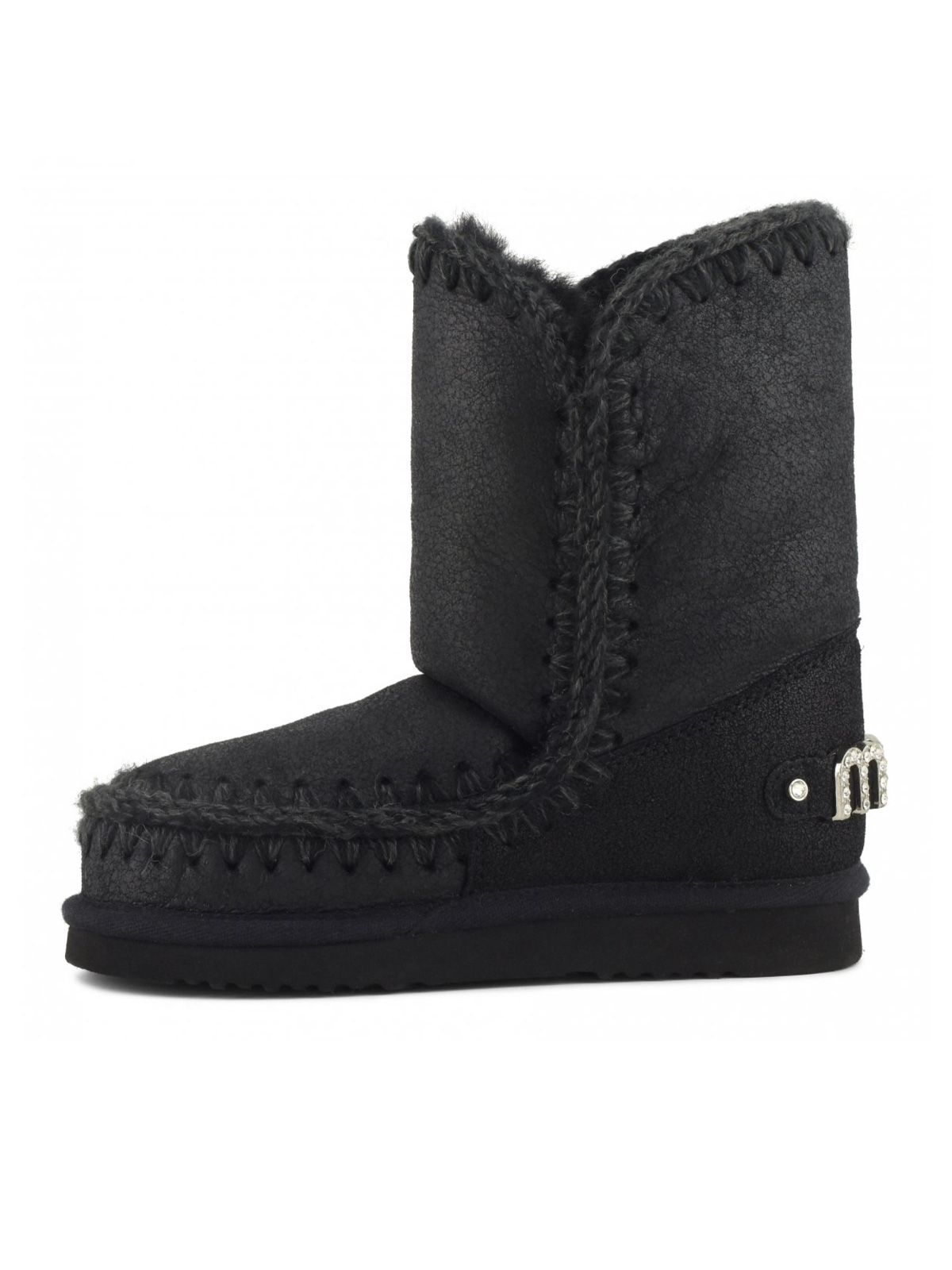 Black eskimo 24 rhinestones logo boots MOU