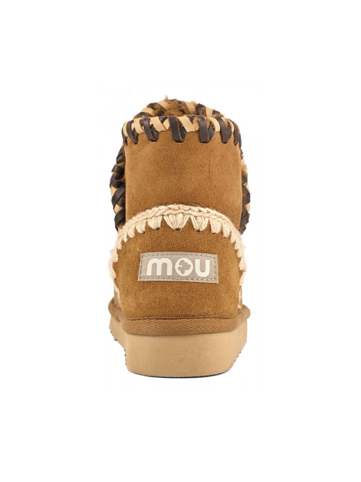 Light brown eskimo 18 leather overstitching boots MOU